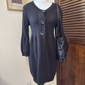 Vince Wool Blend Babydoll Longline Cardigan